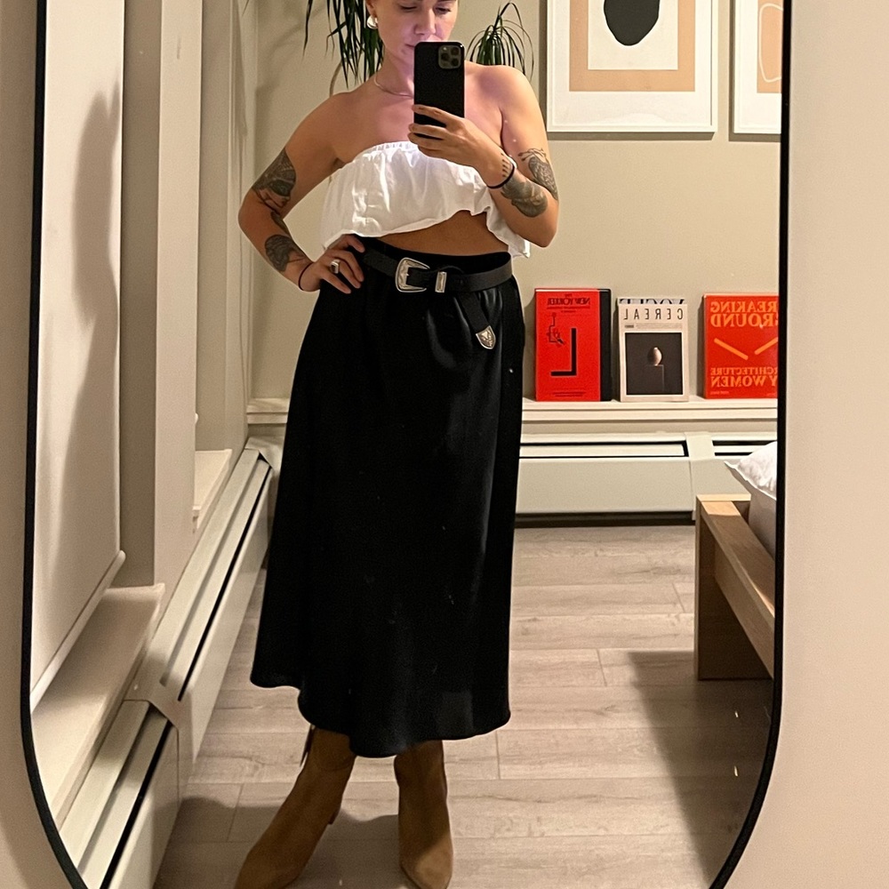 Black Silk Skirt